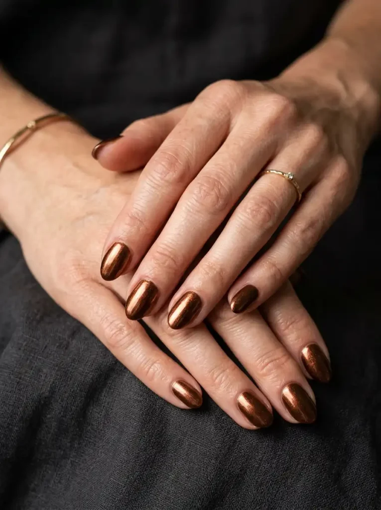 Bronze Metallic Nails