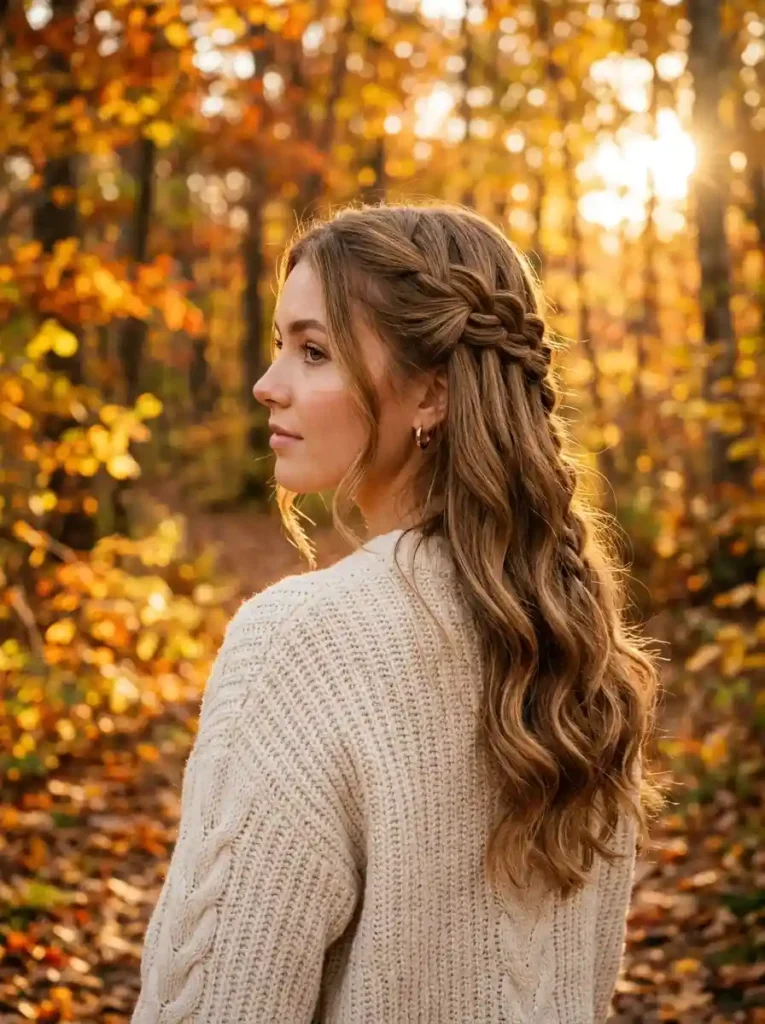 Waterfall Braid with Loose Waves
