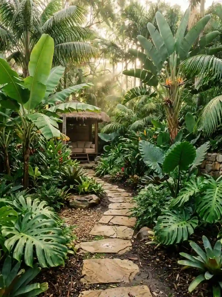 Lush Layered Tropical Garden