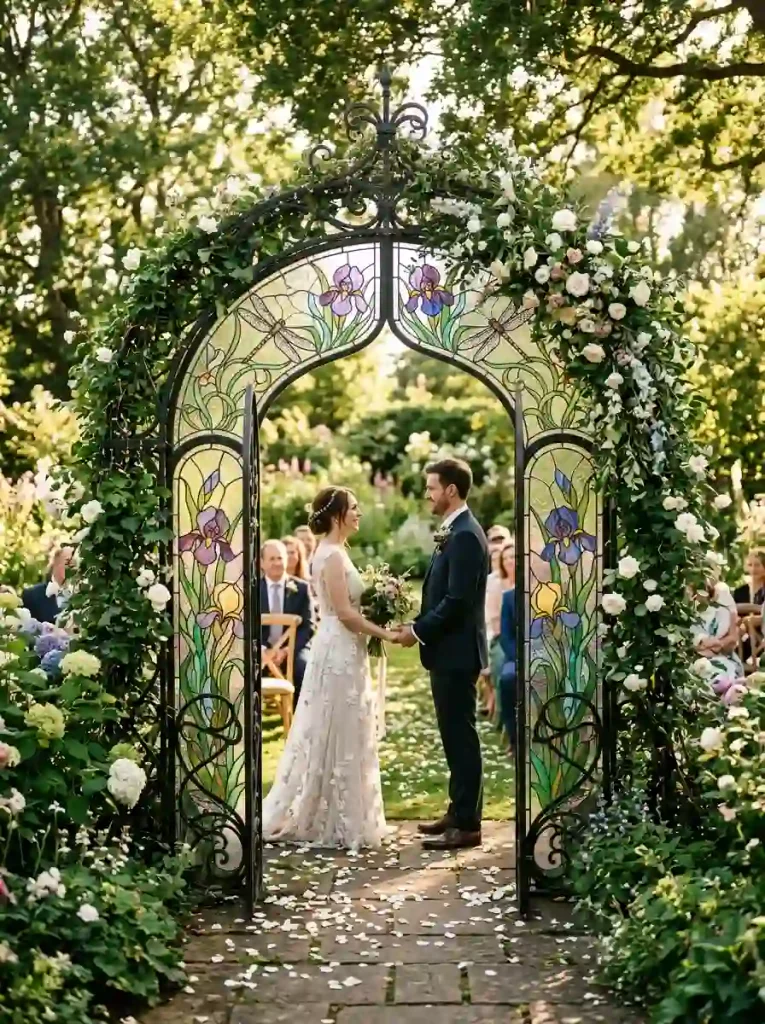 Stained-Glass Floral Arch & Canopy