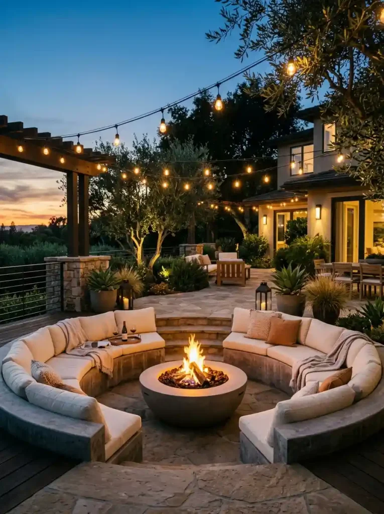 Sunken Fire Pit Lounge