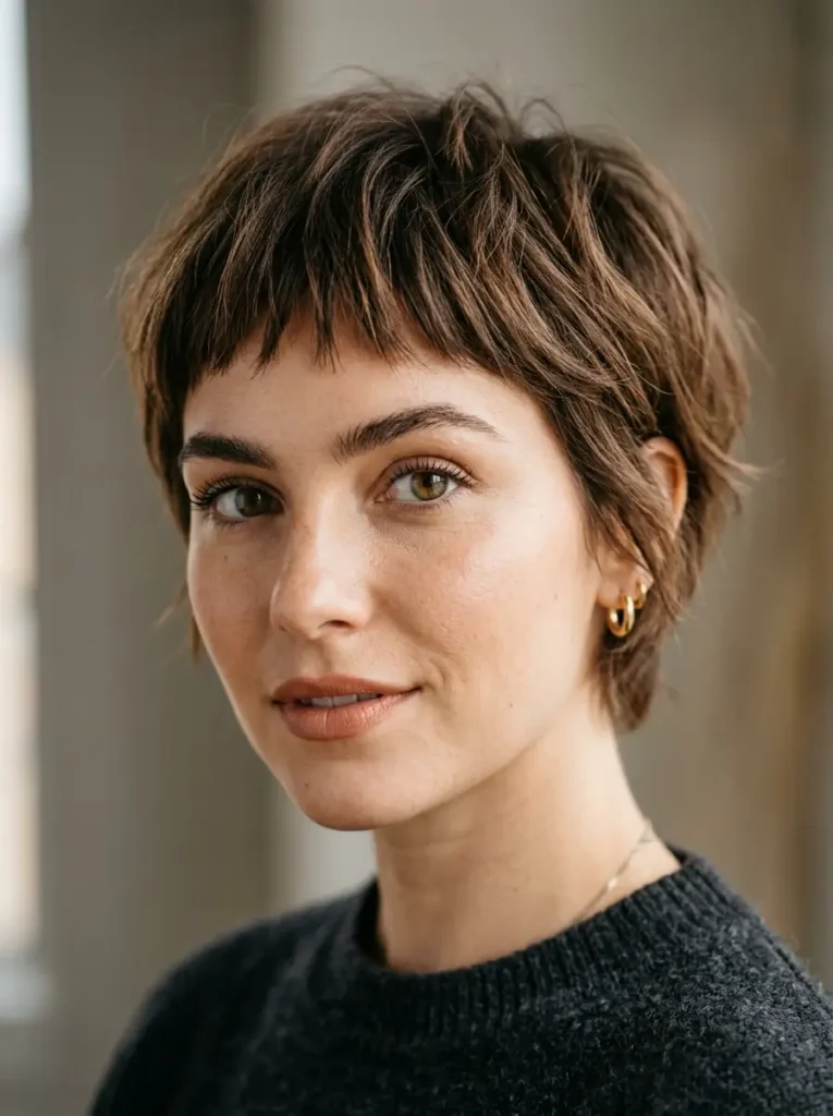 Textured Micro-Fringe Pixie Bob