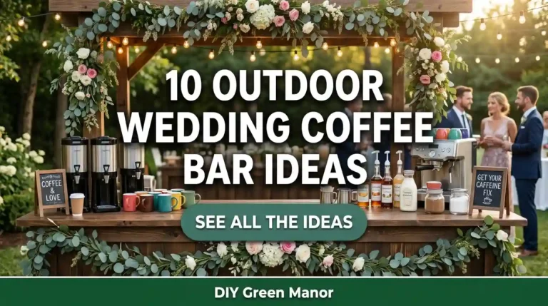 10 outdoor wedding coffee bar ideas