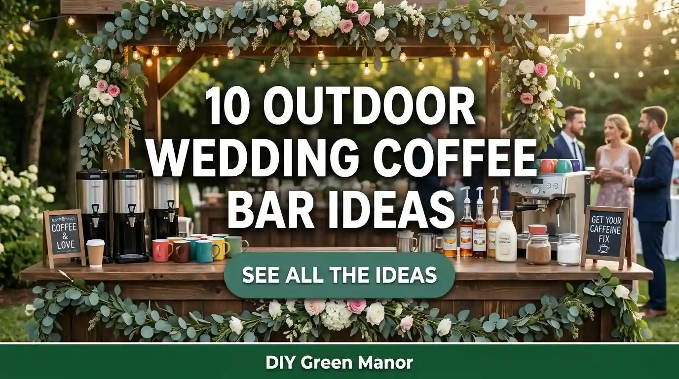10 outdoor wedding coffee bar ideas