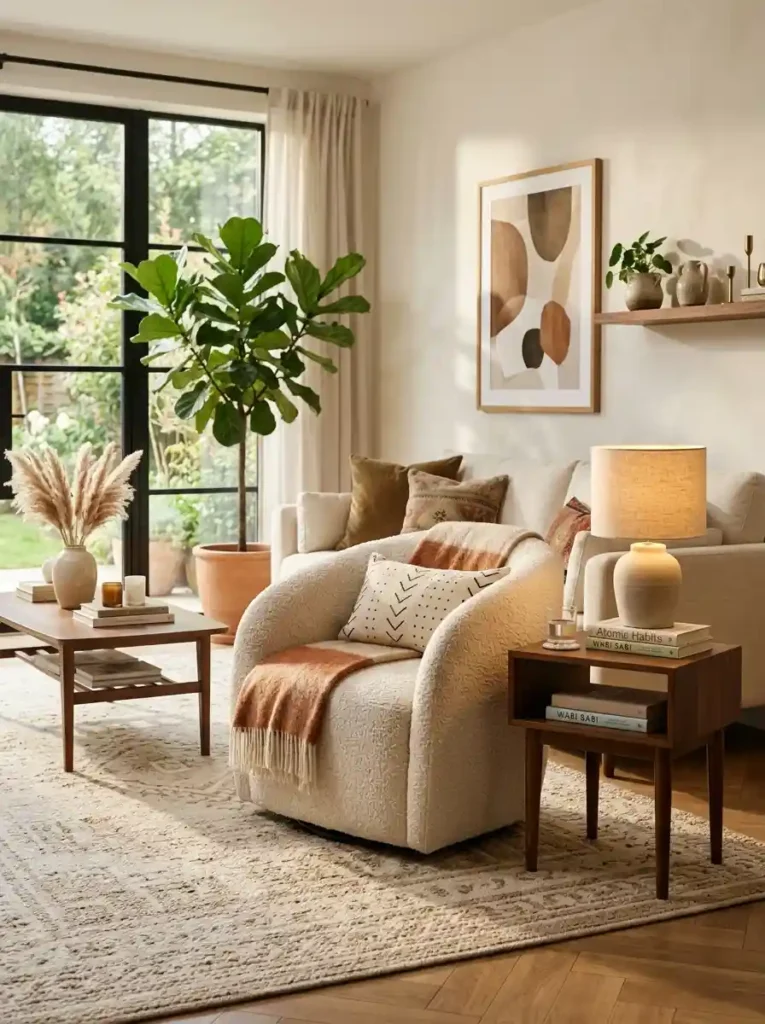  Bouclé Accent Seating