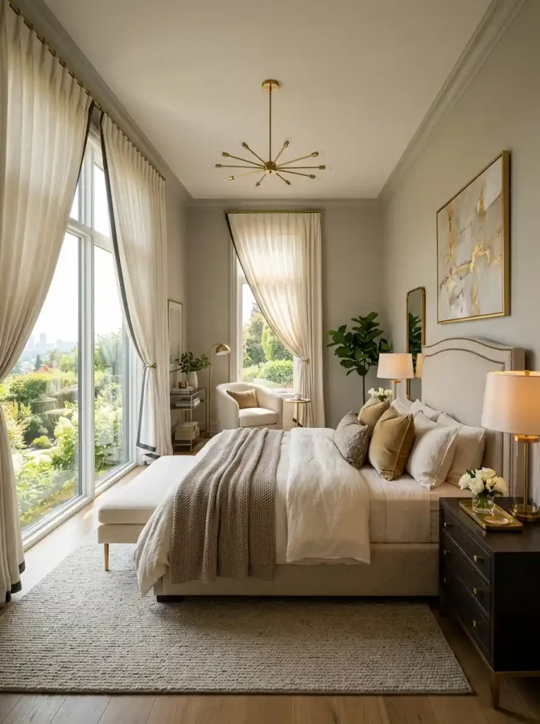 Drapery Panels with Decorative Trim