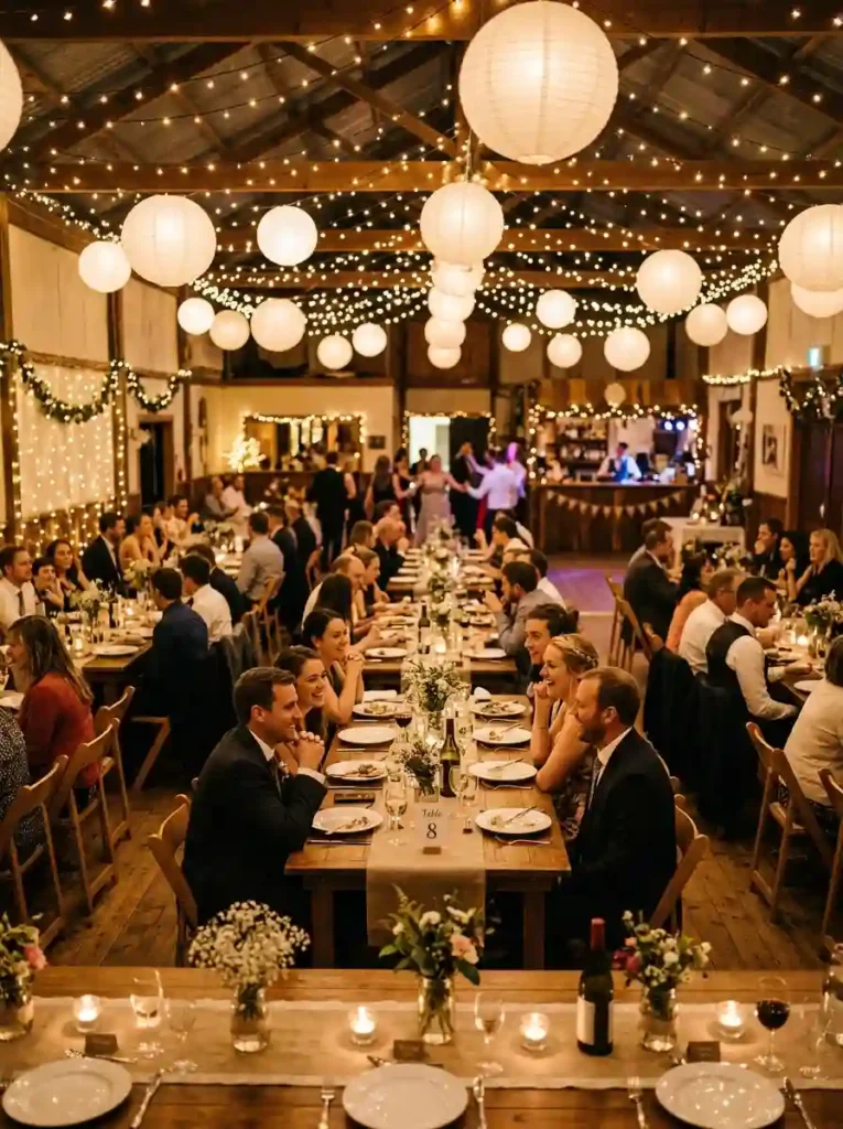  Floating Paper Lanterns & Hanging Overhead Lights