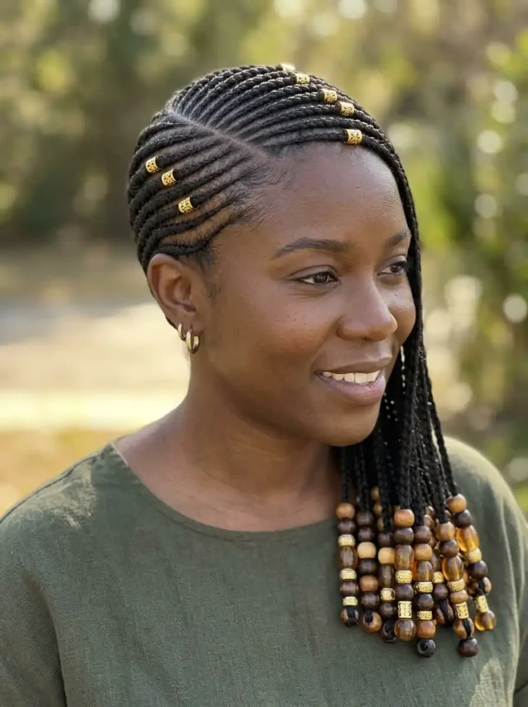 Lemonade Braids with Golden Cuff Beads