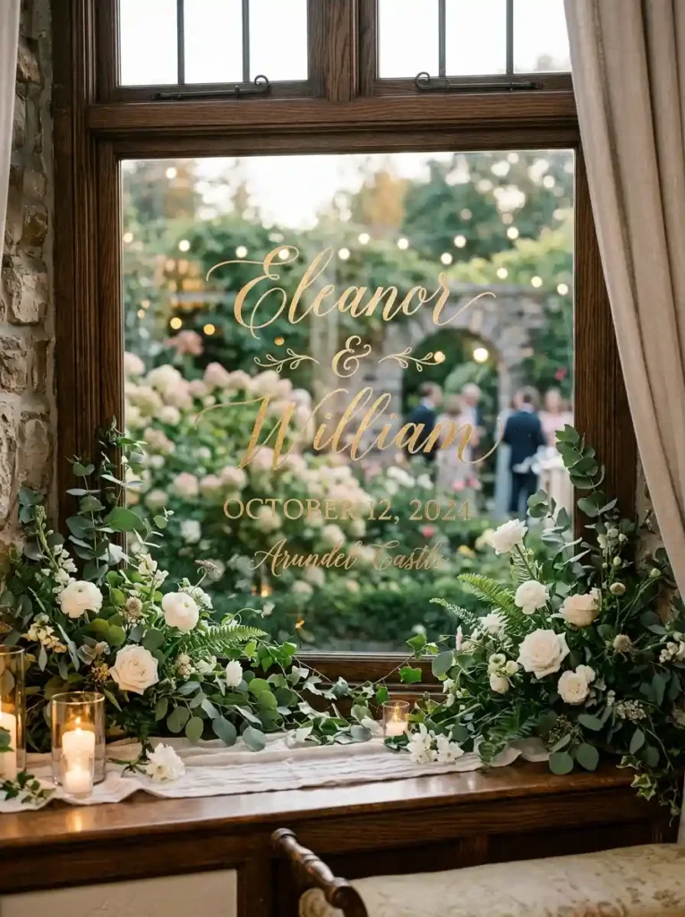  Monogram Calligraphy Window Clings & Vinyl Glass Art