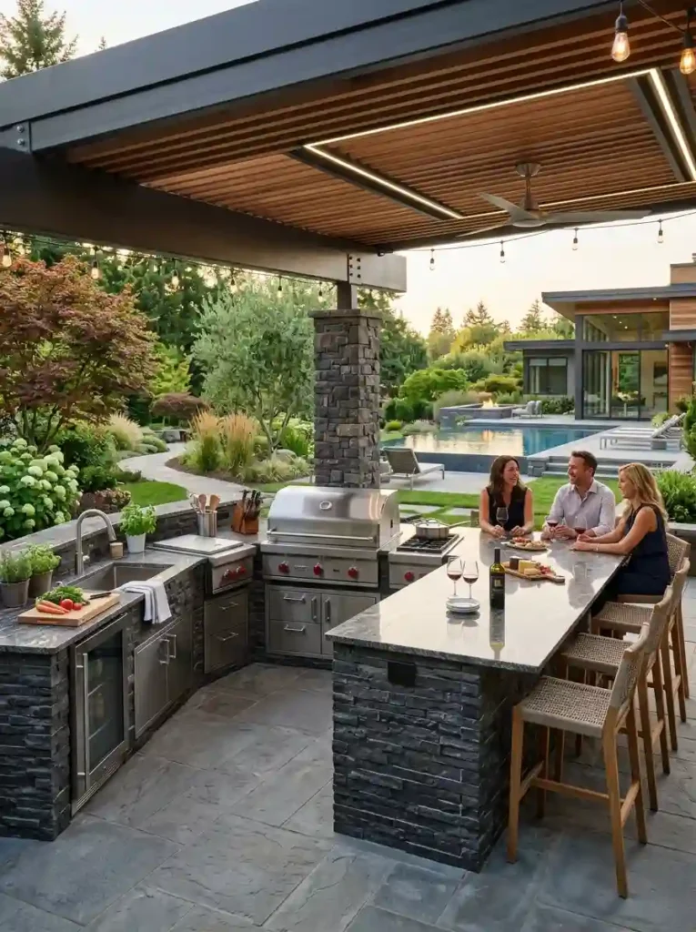  Outdoor Kitchen Roof Extension