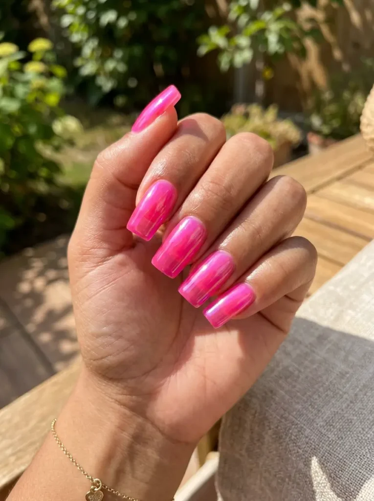 Sheer Jelly Neon Pink