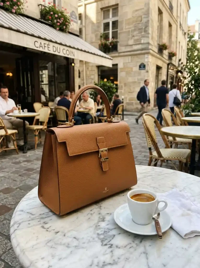 Structured Boxy Leather Handbags