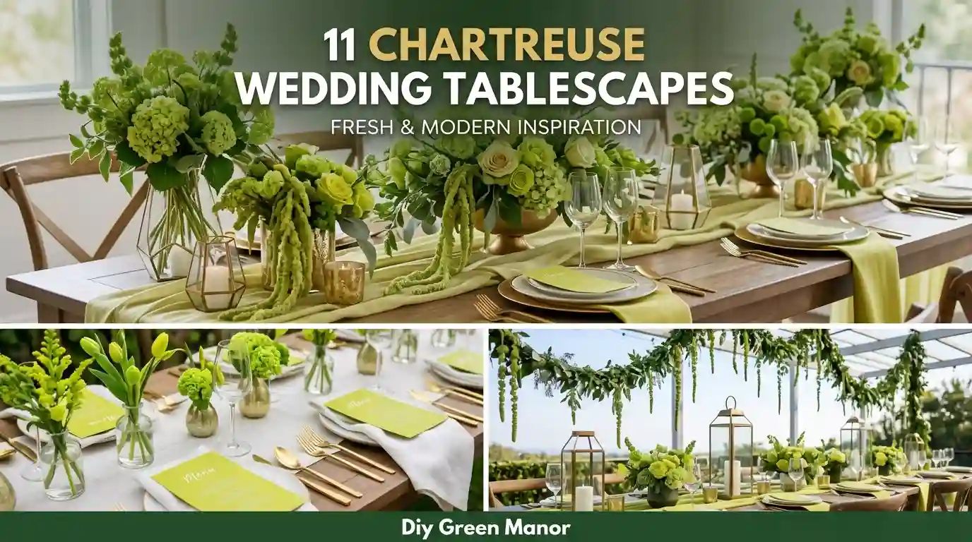 11 chartreuse wedding tablescapes