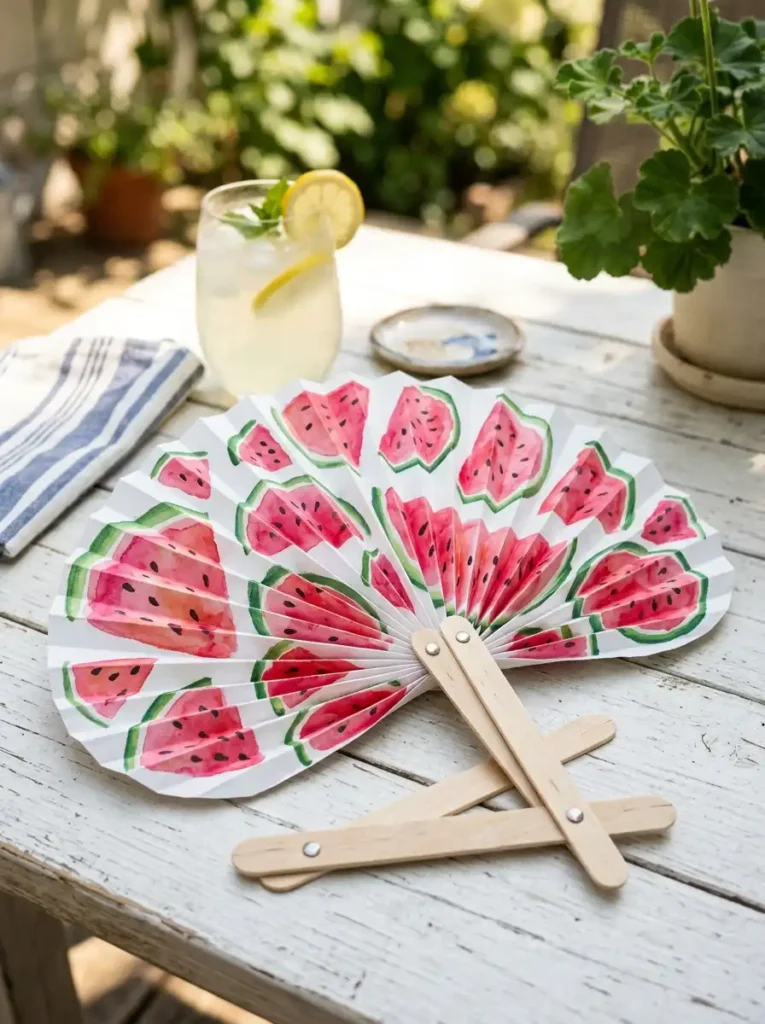  Custom Painted Wooden Popsicle Fans