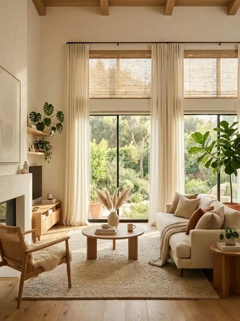 Layered Woven Shades and Drapes