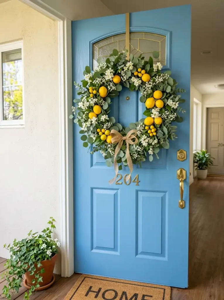 Lemon and Greenery Wreath