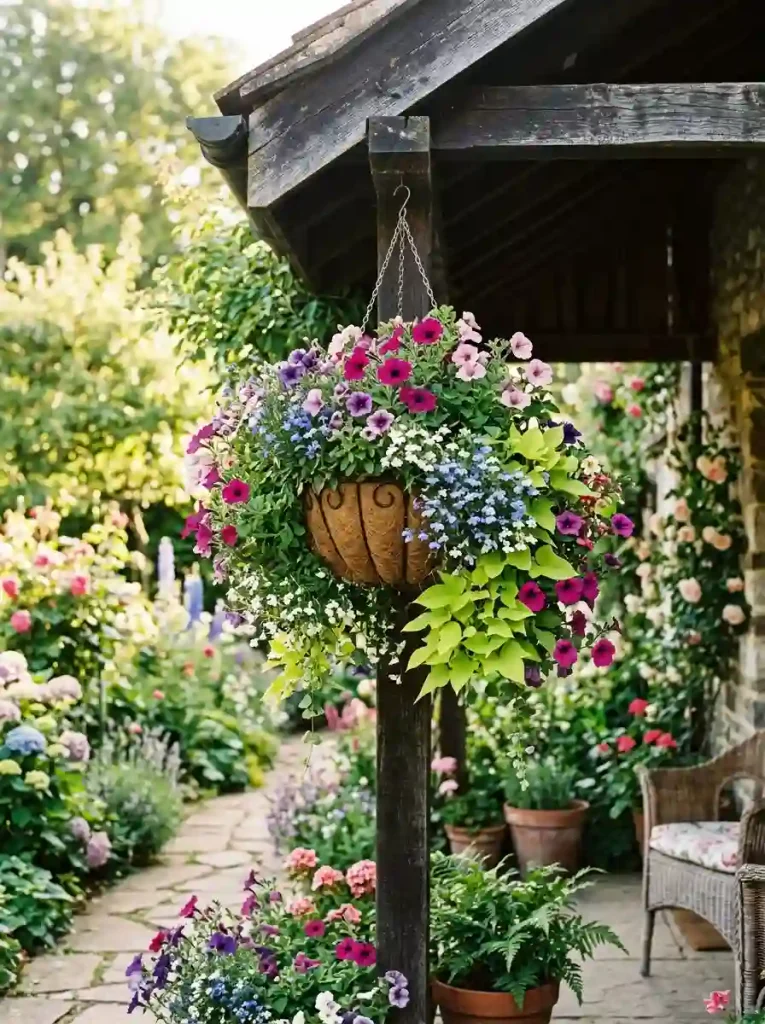 Mixed Hanging Flower Baskets