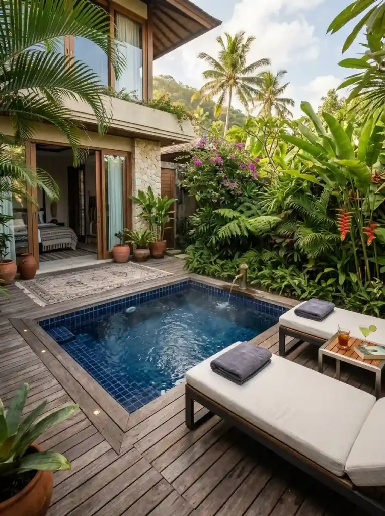  Outdoor Plunge Pool & Spa Zone