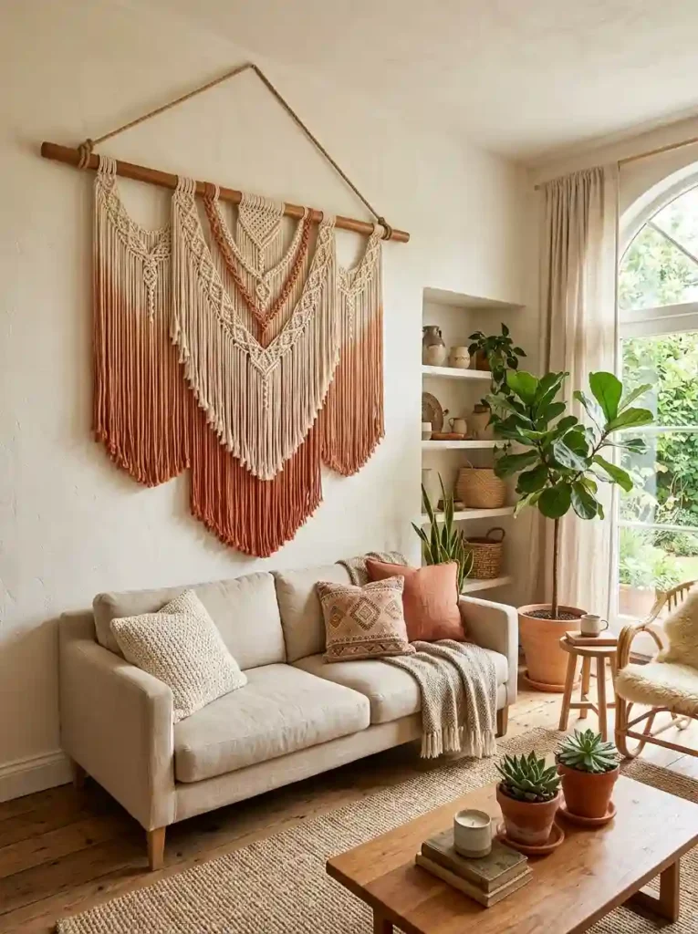  Upcycled Fabric Dip-Dye Wall Hanging