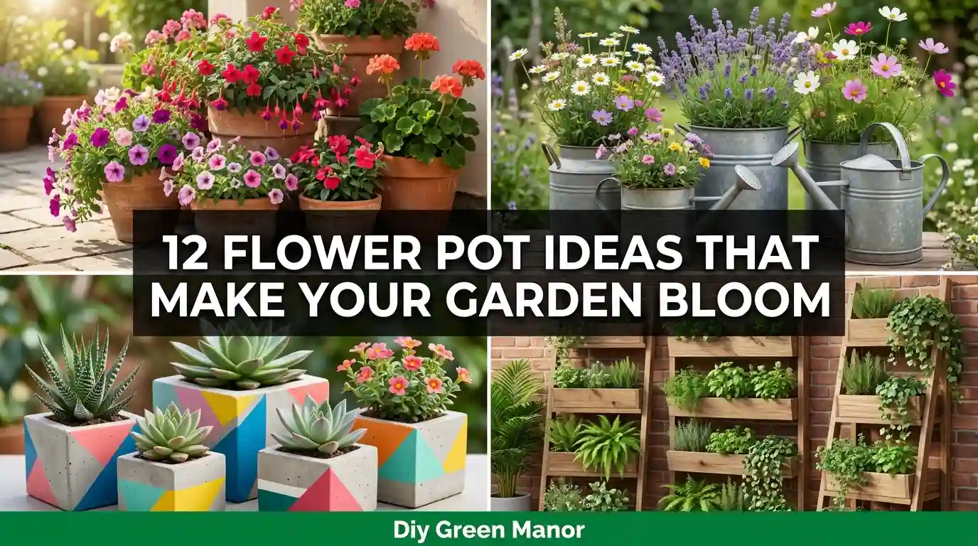 12 Flower Pot Ideas That Make Your Garden Bloom