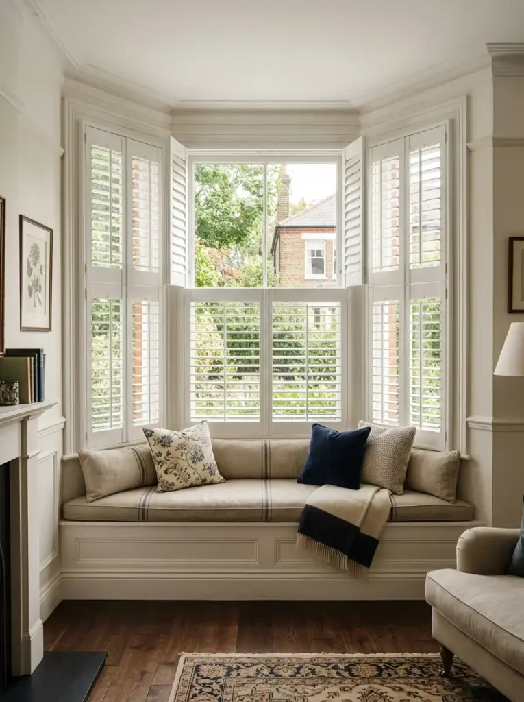  Bay Window Multi-Panel Shutter Enclosure