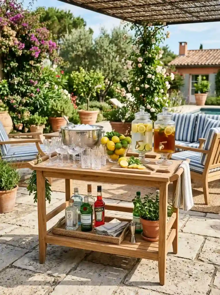  Cozy Outdoor Bar Cart & Refreshment Station
