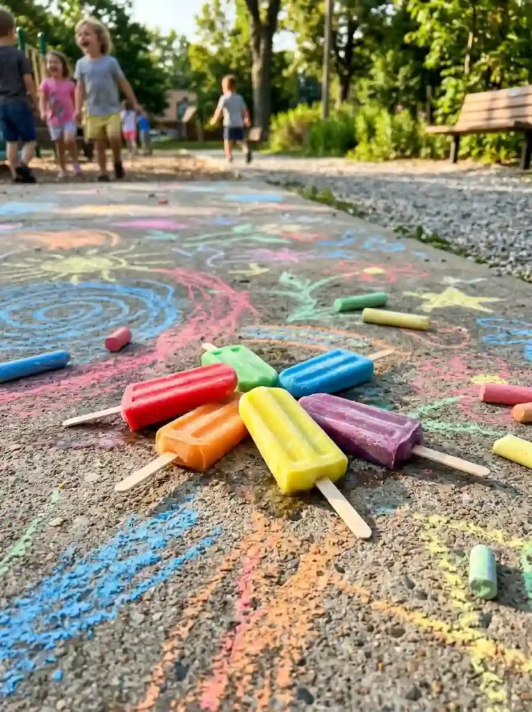  Diy Colorful Chalk Ice Sticks