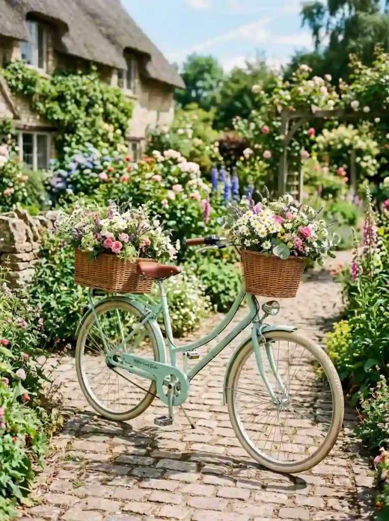  Repurposed Vintage Bicycle Flower Basket