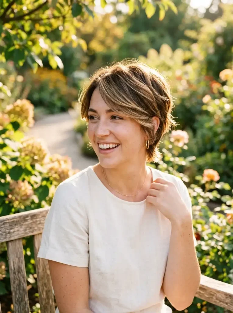French-Girl Long Pixie with Micro-Bangs