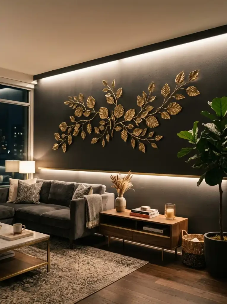 Three-Dimensional Metallic Wall Relief Sculptures