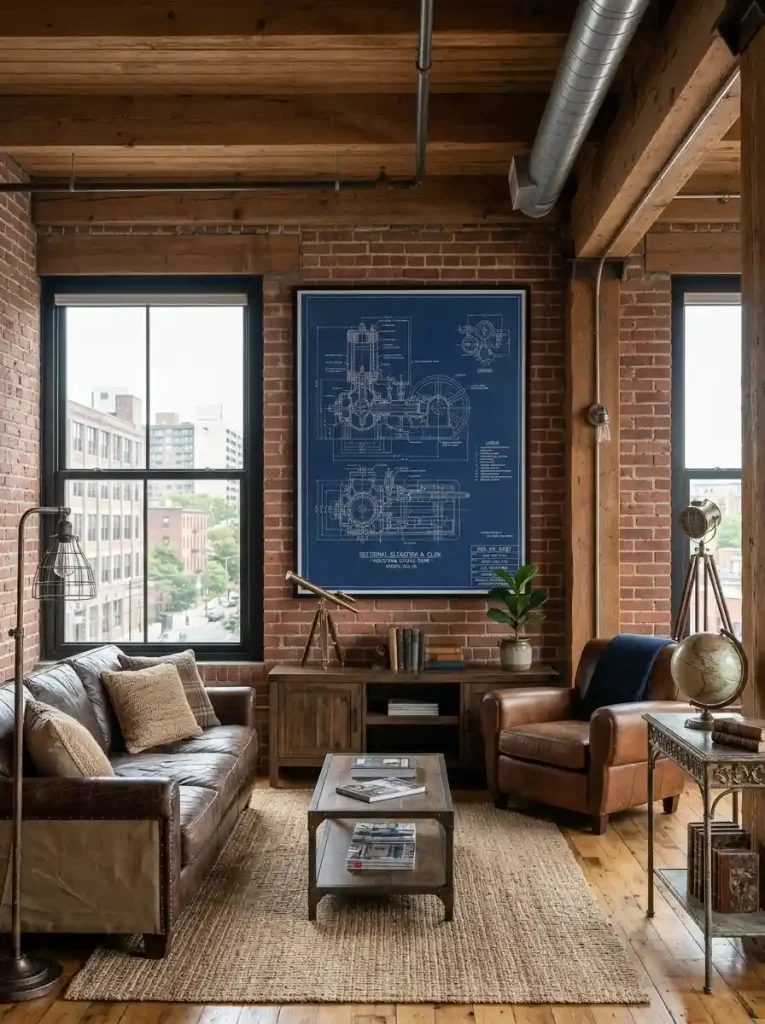. Industrial Engineering Blueprint & Map Prints