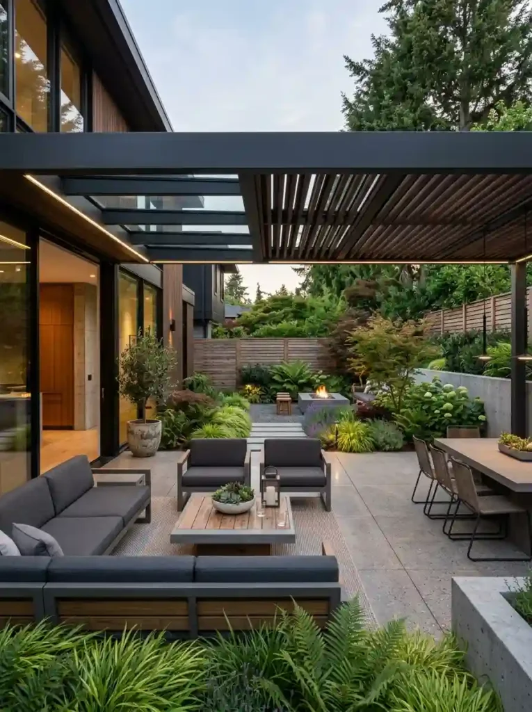 . Minimalist Steel Frame Roof