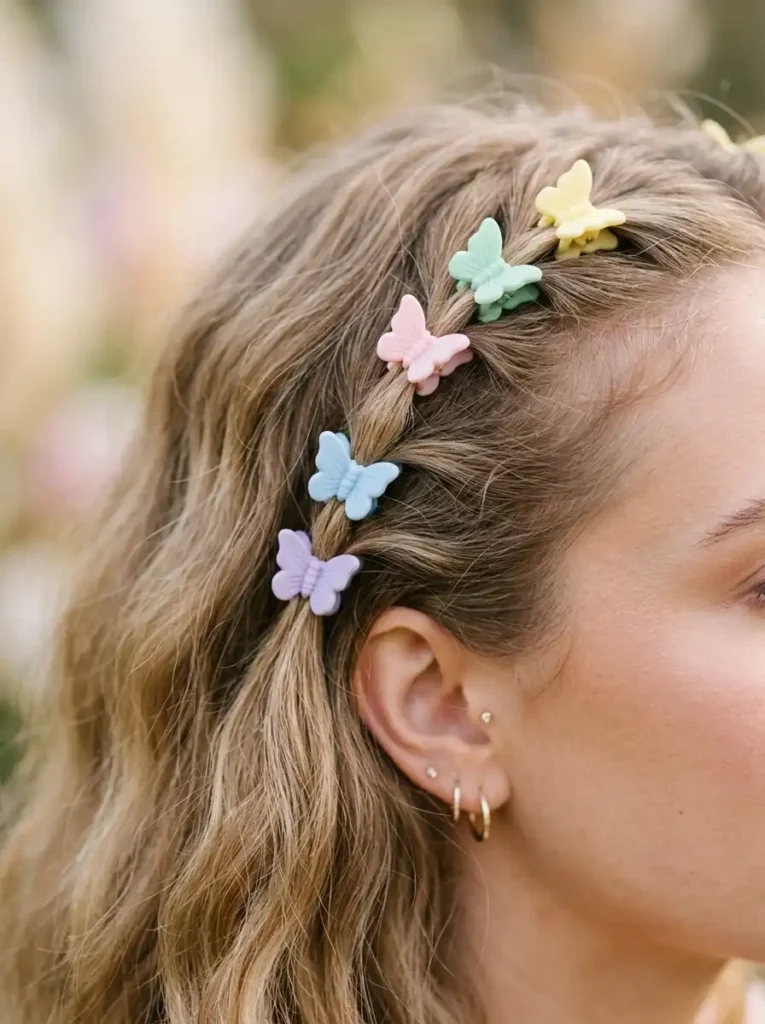 Smooth Butterfly Clip Accents