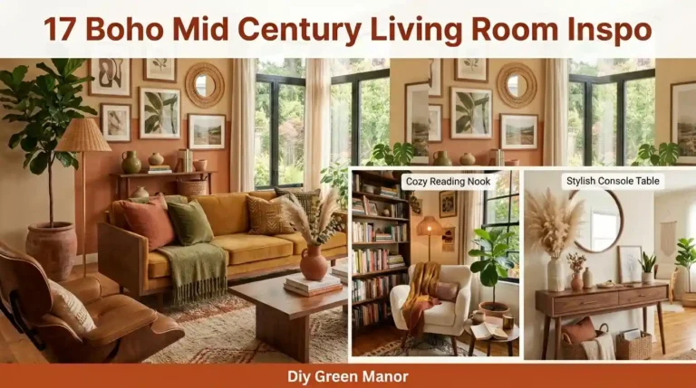 17 Boho Mid Century Living Room Inspo