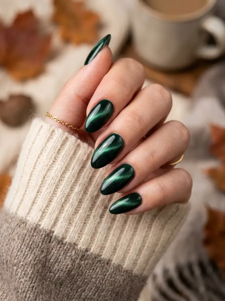 Emerald Velvet Magnetic Cat-Eye