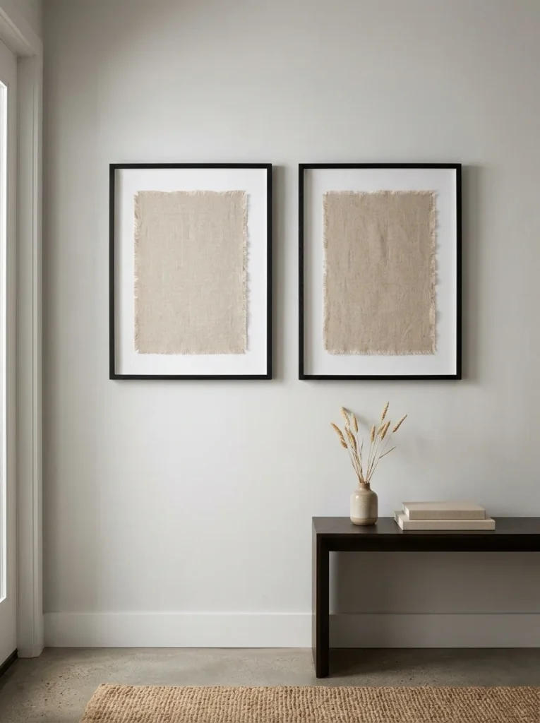 Framed Architectural Linen Swatches