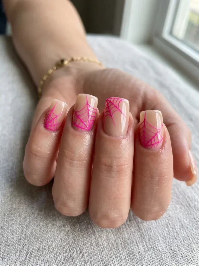 Hot Pink Micro Spiderwebs