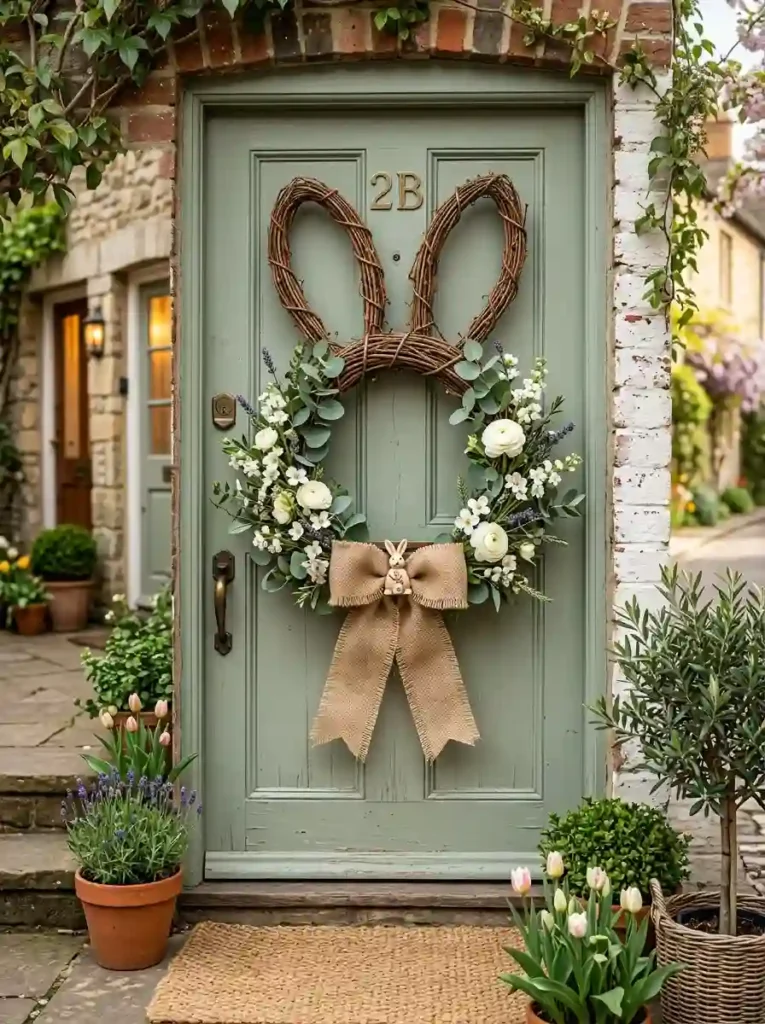 Rustic Grapevine Bunny Wreath