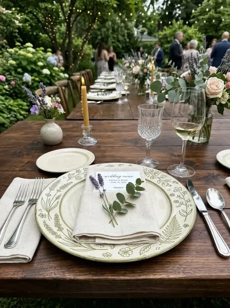  Delicately Inked Pressed Flower Silhouette Plates