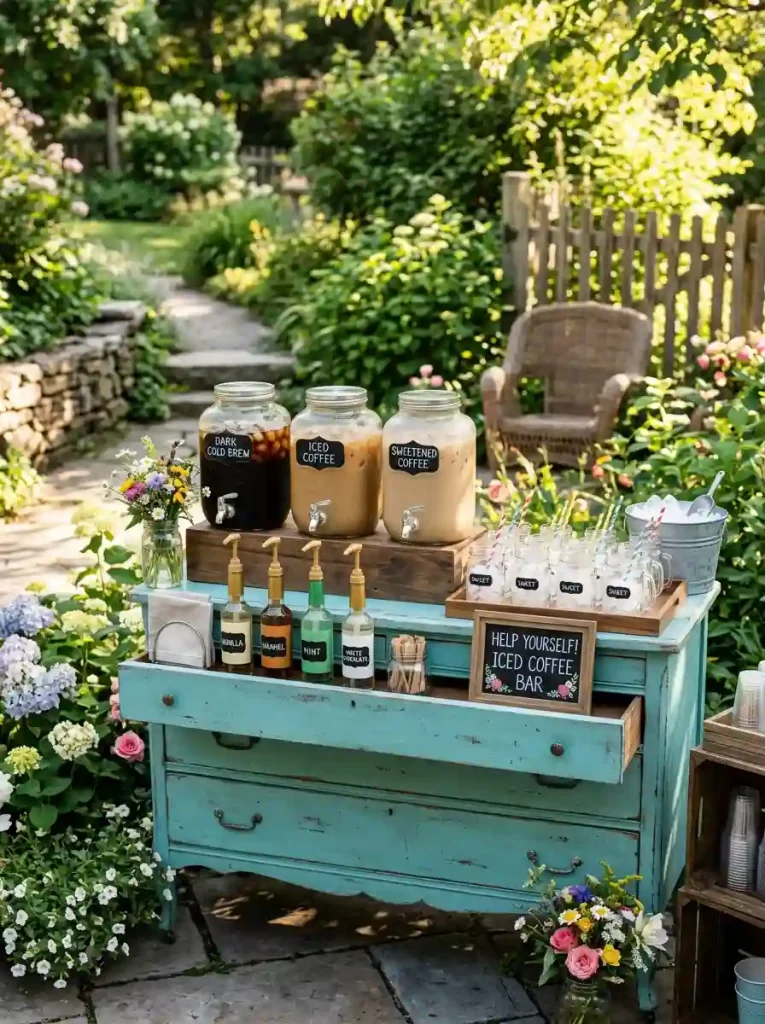 Glass Dispenser Iced Coffee Bar