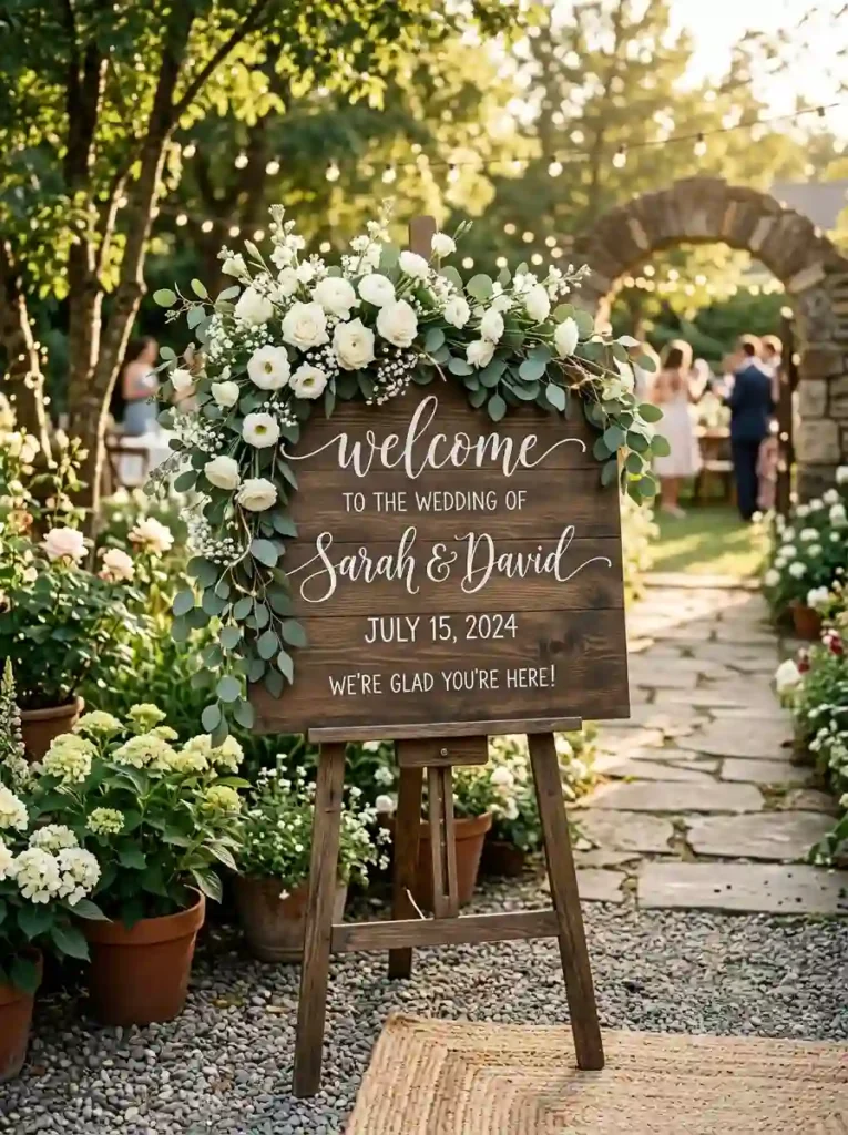 Handmade Wedding Welcome Sign