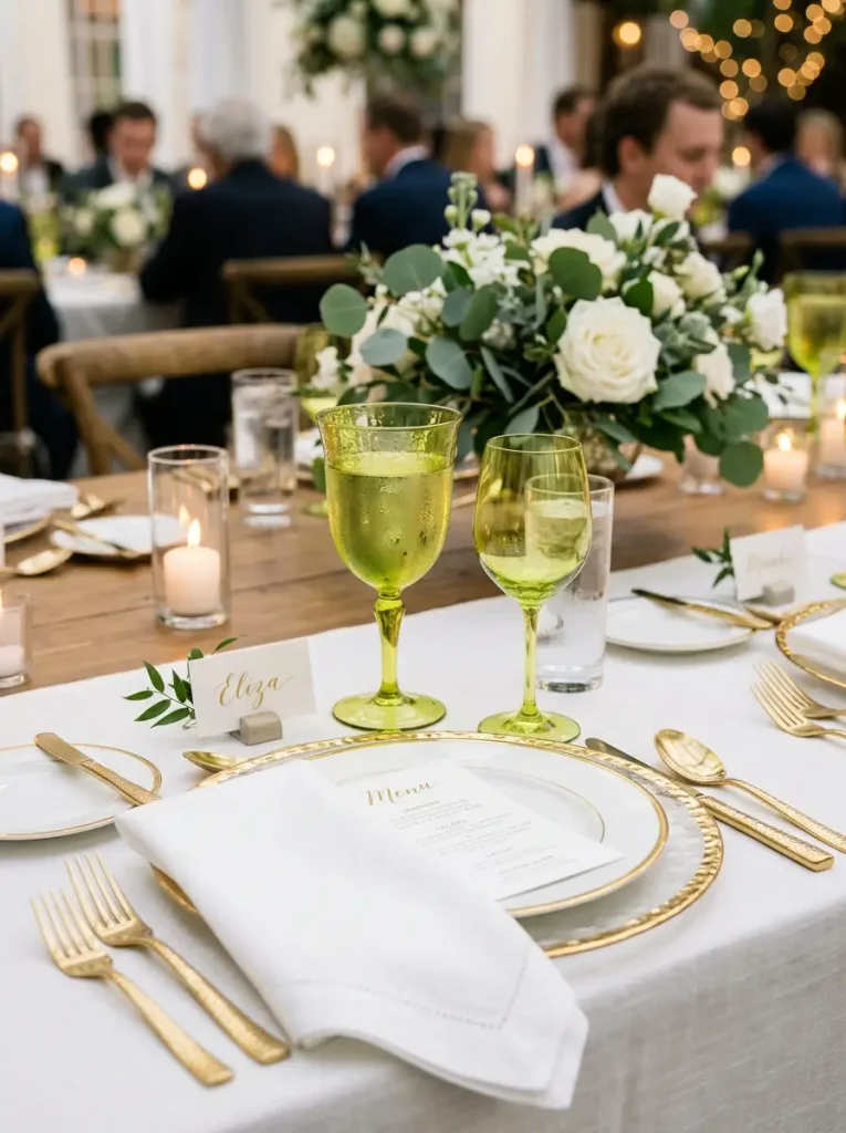 Tinted Chartreuse Glassware & Stemware