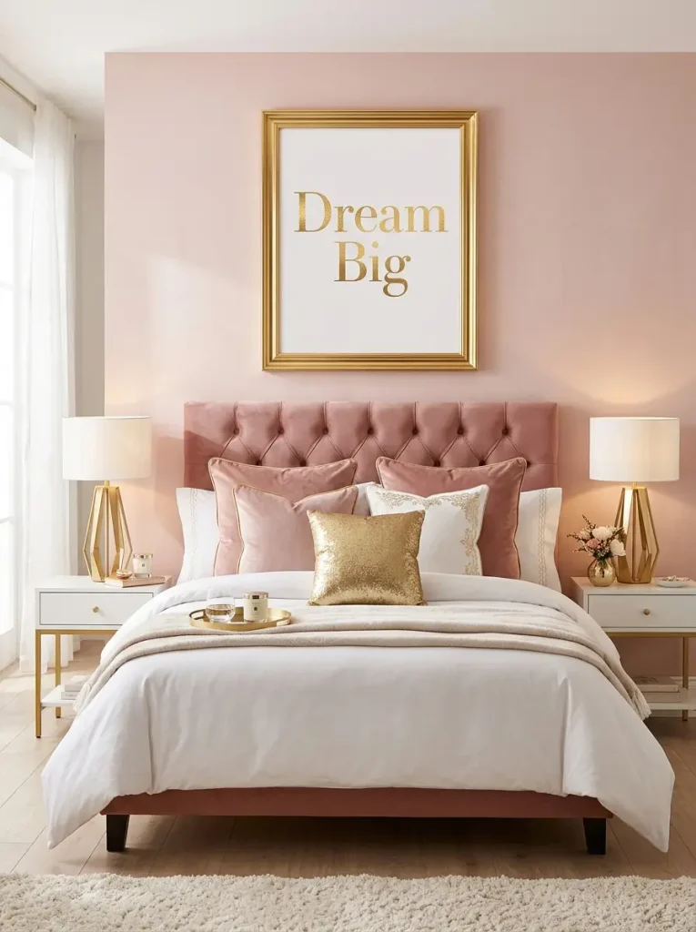 . Golden "Dream Big" Glam Frame