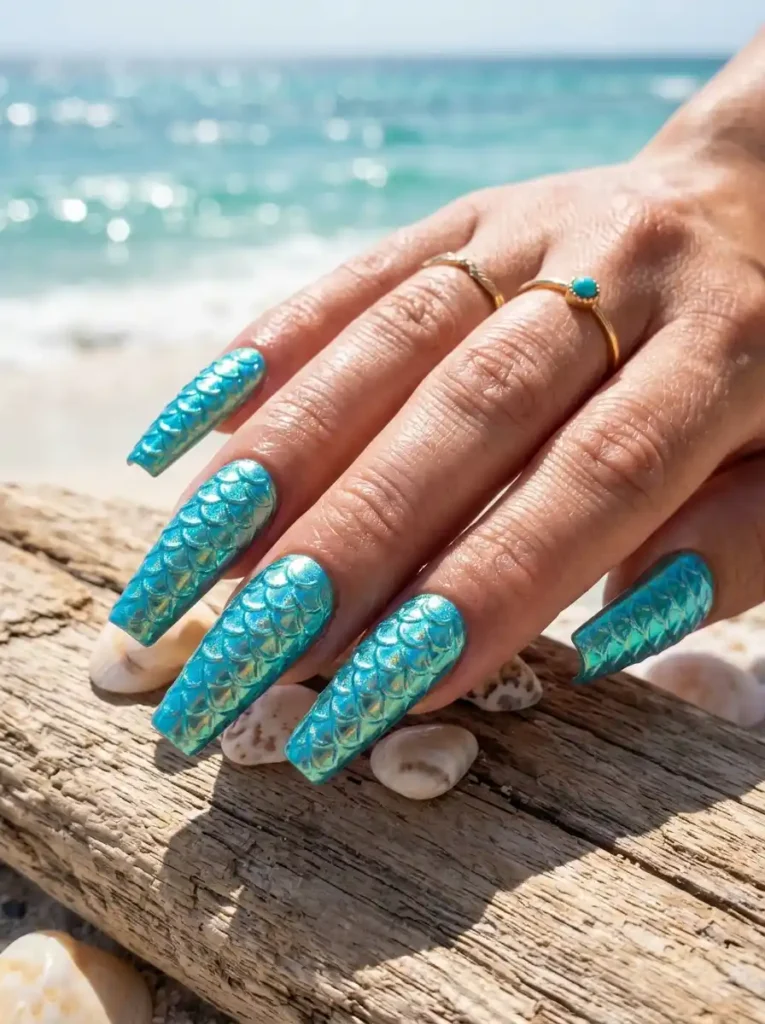 Chromed Mermaid Scale Texture