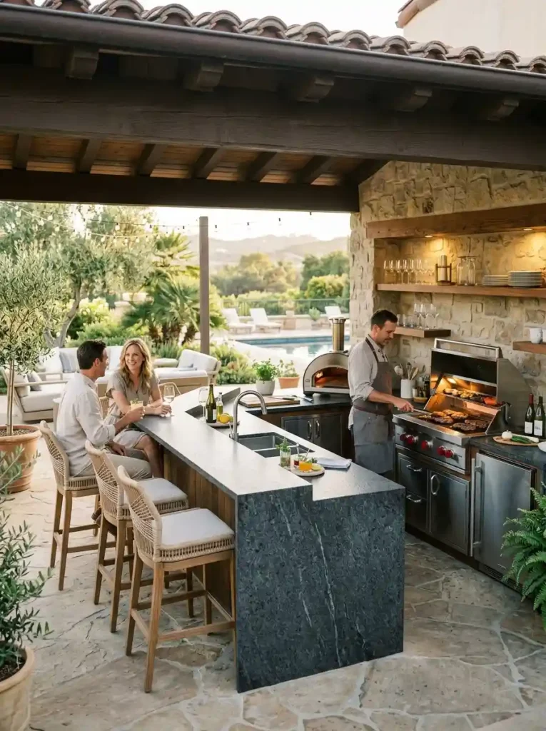Fully Equipped Outdoor Kitchen Bar