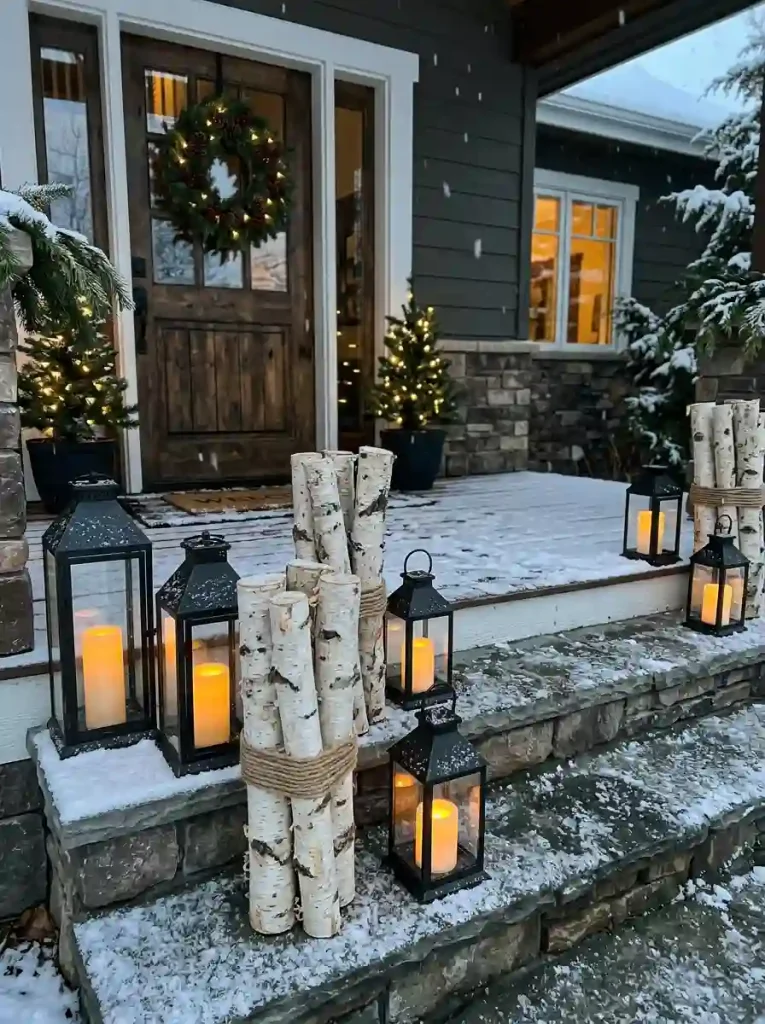 Oversized Glowing Birch & Lantern Clusters