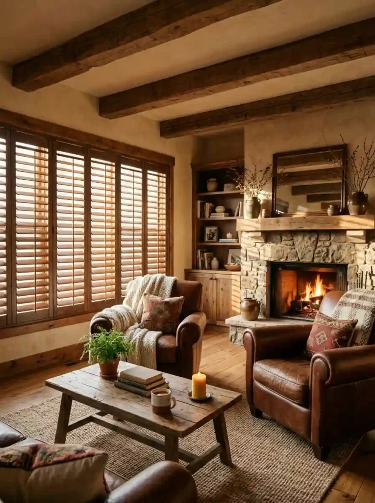 Rich Natural Stain Hardwood Shutters