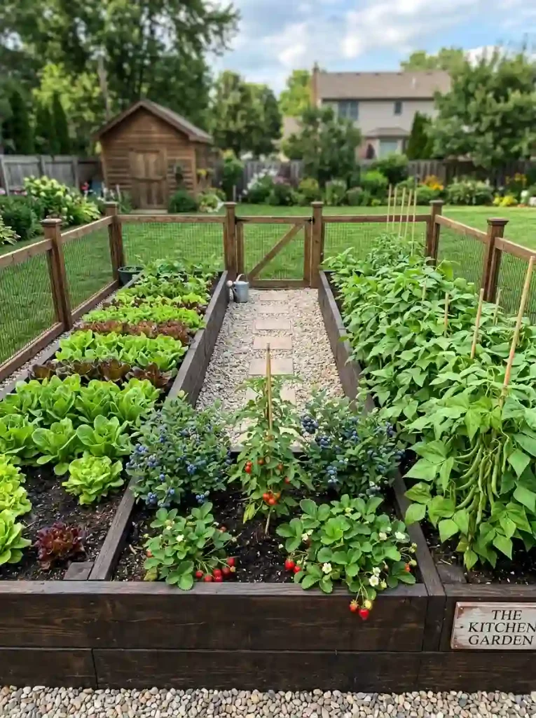  U-Shaped Enclosed Raised Bed Layout