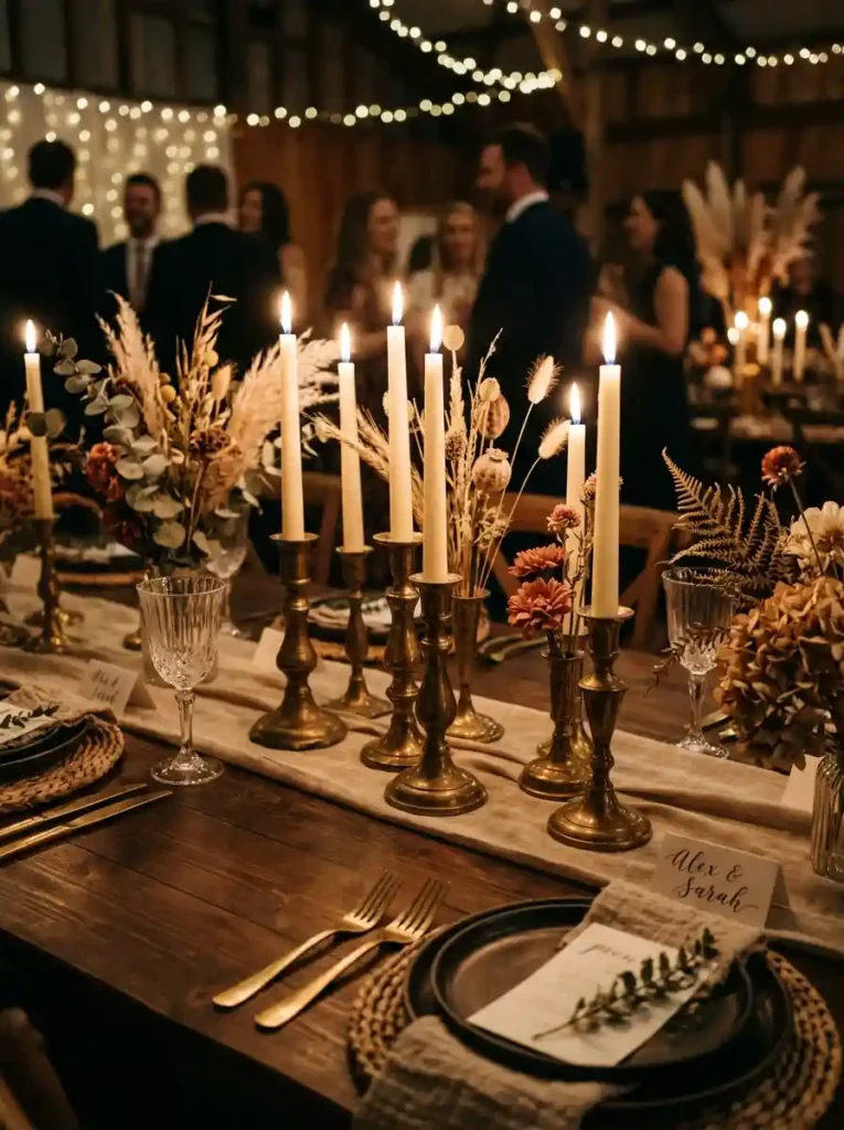  Vintage Mismatched Brass Candlesticks