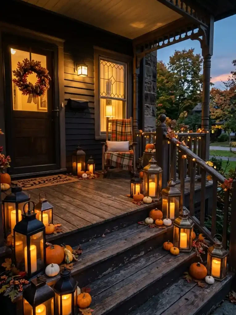 Warm Lantern & Flameless Candle Pathways